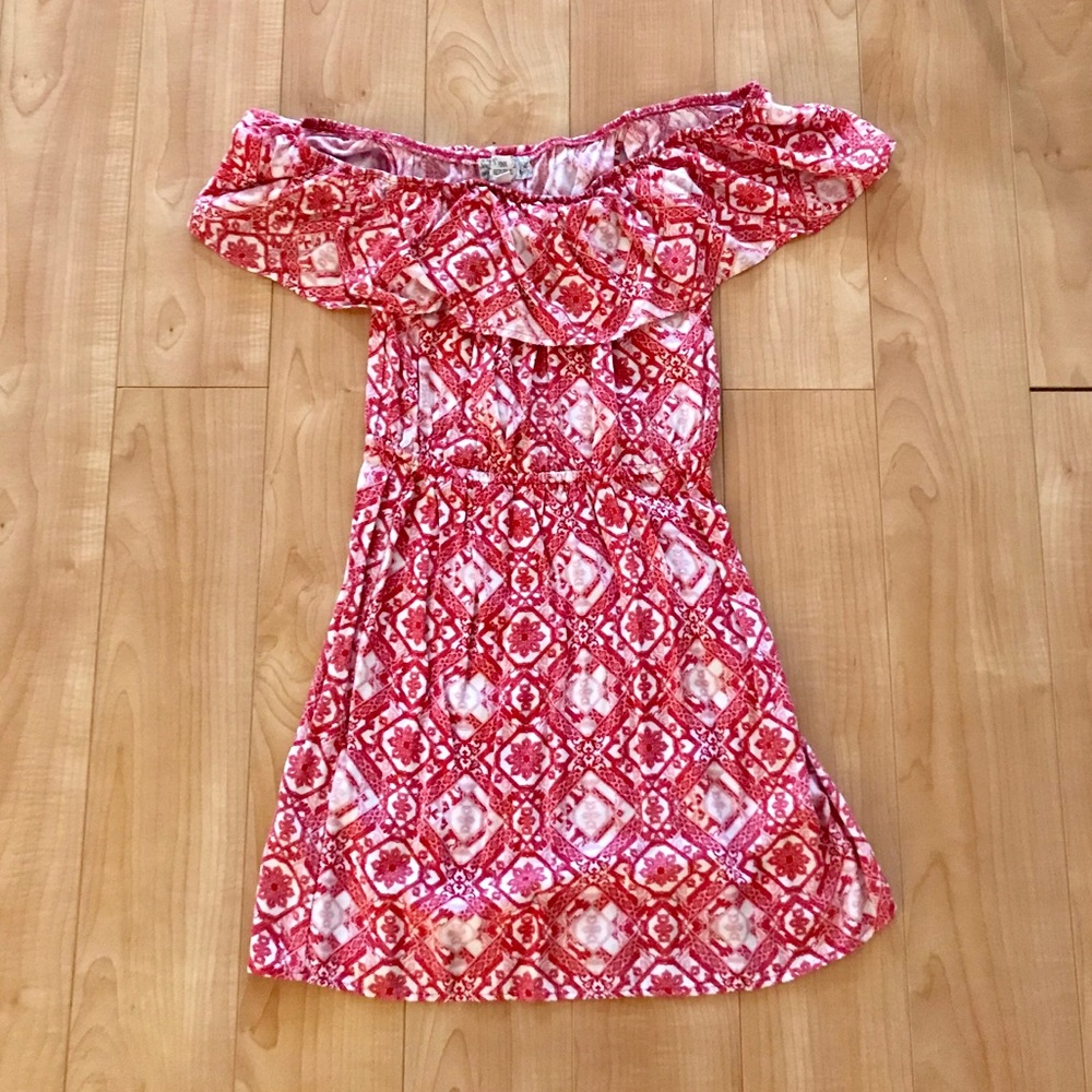 Off the shoulder fit and flare dress
